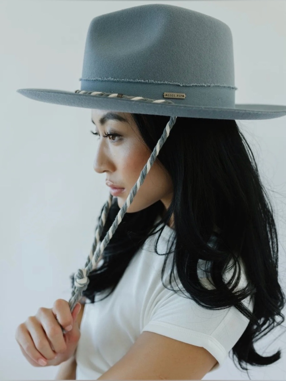 NWOT Gigi Pip Denim Daydreams Fedora Hat - Picture 4 of 12